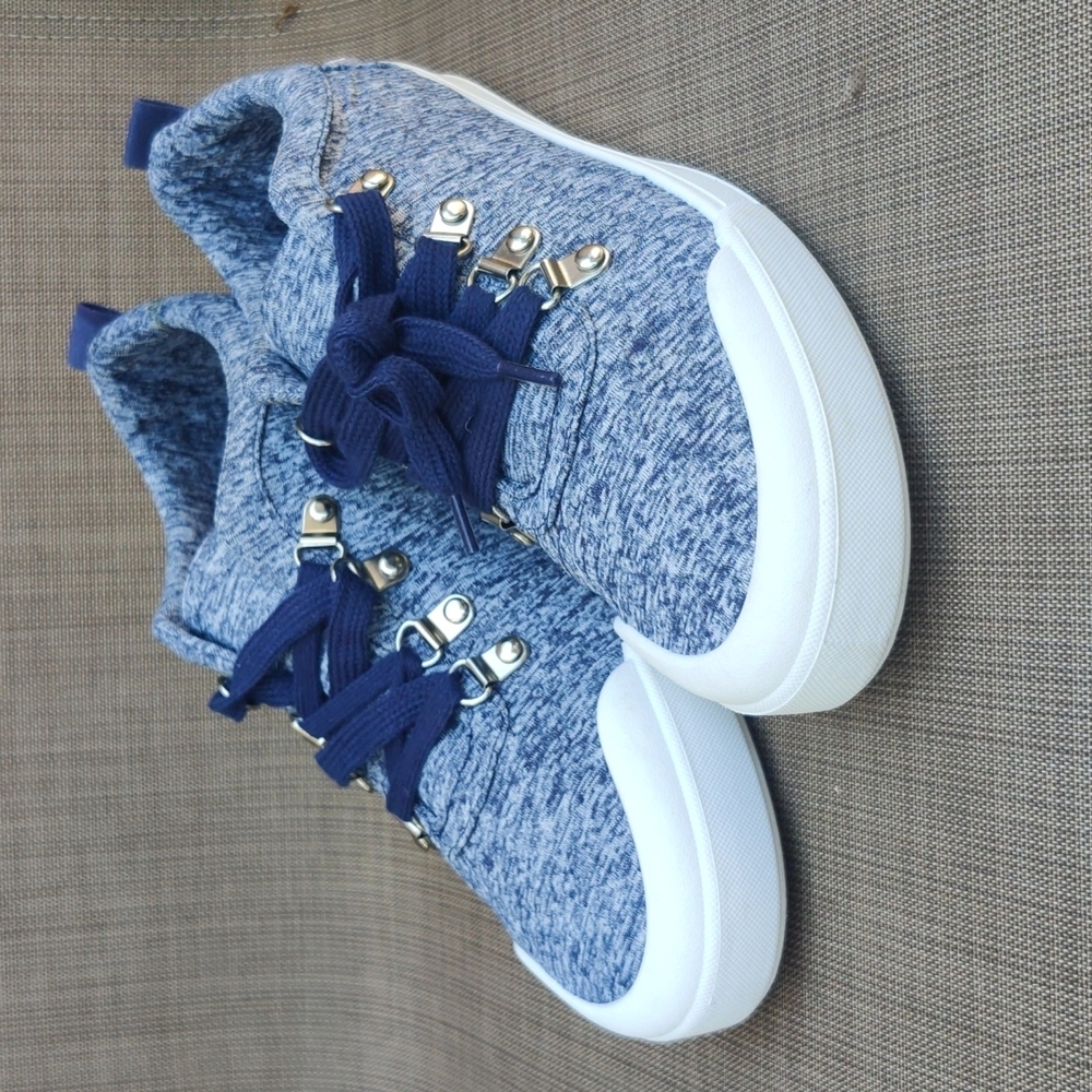 Sugar Shoes Fallon NavyJersey Canvas SneakerColor Blue/white/NavySize 10… - Picture 4 of 8